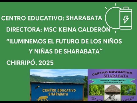 Presentación audiovisual de la campaña para la escuela de Sharabata