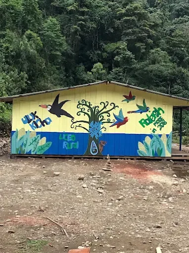 Edificio pintado del Liceo Rural Uluk Kichá